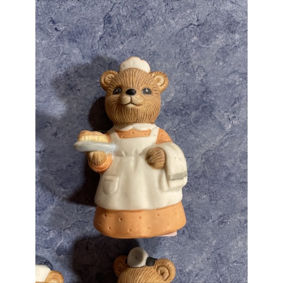 HOMCO home interiors Fire, doctor, nurse Maid bears Set Of 5 - Picture 4 of 7